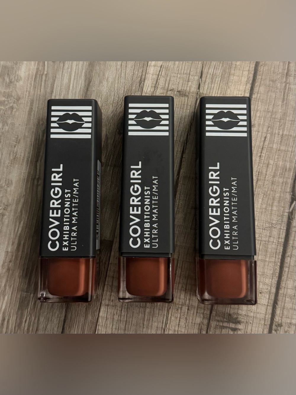 COVERGIRL Exhibitionist Ultra Matte Liquid Lipstick - Warm Brown 3pk